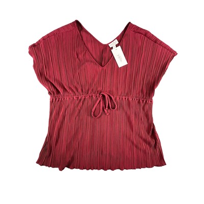 Isabel Maternity Shirt Womens XXL 2XL Red Boho V-Neck Sleeveless Target NWT