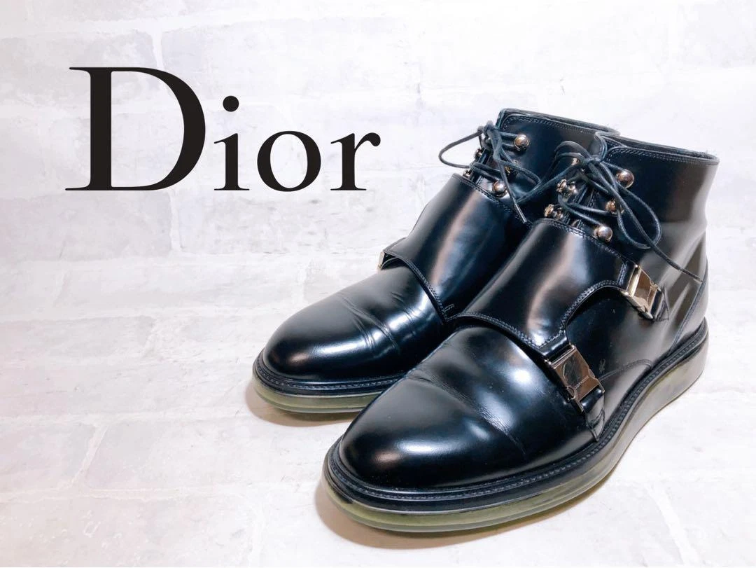 Bottes en cuir Super Extreme Dior Homme Double Moine 40