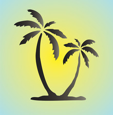 Stencils by Joanie Beach Palm Tree Ocean Nautical Tropical Hawaii DIY Art Signs