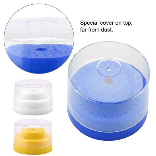 60 Holes Dental Bur Holder Disinfection Block Case Box Dentist Lab Equipment - Picture 3 of 15