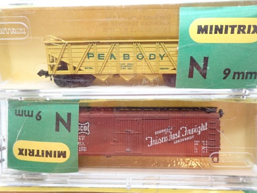 3 MINITRIX N SCALE Peabody hopper 3177 Frisco box 3193 (no trucks) Penn Ctr 3114 - Picture 4 of 5