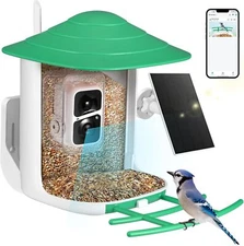 Smart Bird Feeder w/ Camera ~ 1080P HD Auto Capture ~ Solar Panel ~ AI *5638A8A