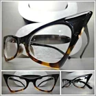 New CLASSIC VINTAGE 50's RETRO CAT EYE Style Clear Lens EYE GLASSES Black Frame