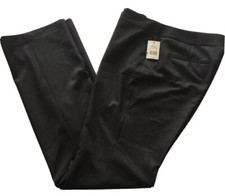 Tahari Womens Size 10 Black Gray Sheen Terry Trousers Straight Pant NWT 178