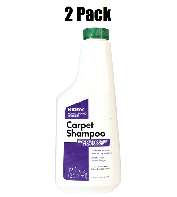 (2) Kirby Shampoo Vacuum Shampoo Carpet Rug Cleaner Lavender Scent Foam