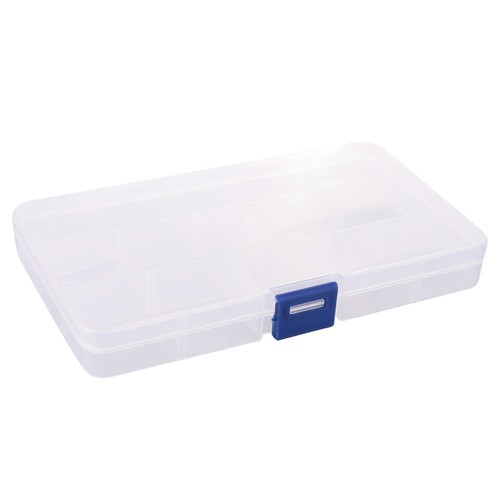 2 Pack Plastic Storage Box Jewelry Earring Tool Containers w/Divider, 10-15 Grid - Picture 27 of 42