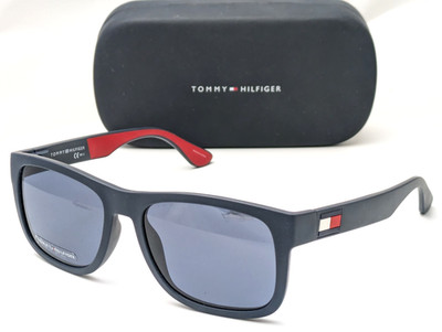 Tommy Hilfiger Sunglasses TH 1556/S 8RUKU Matte Blue Frames w/ Blue Lenses 56mm
