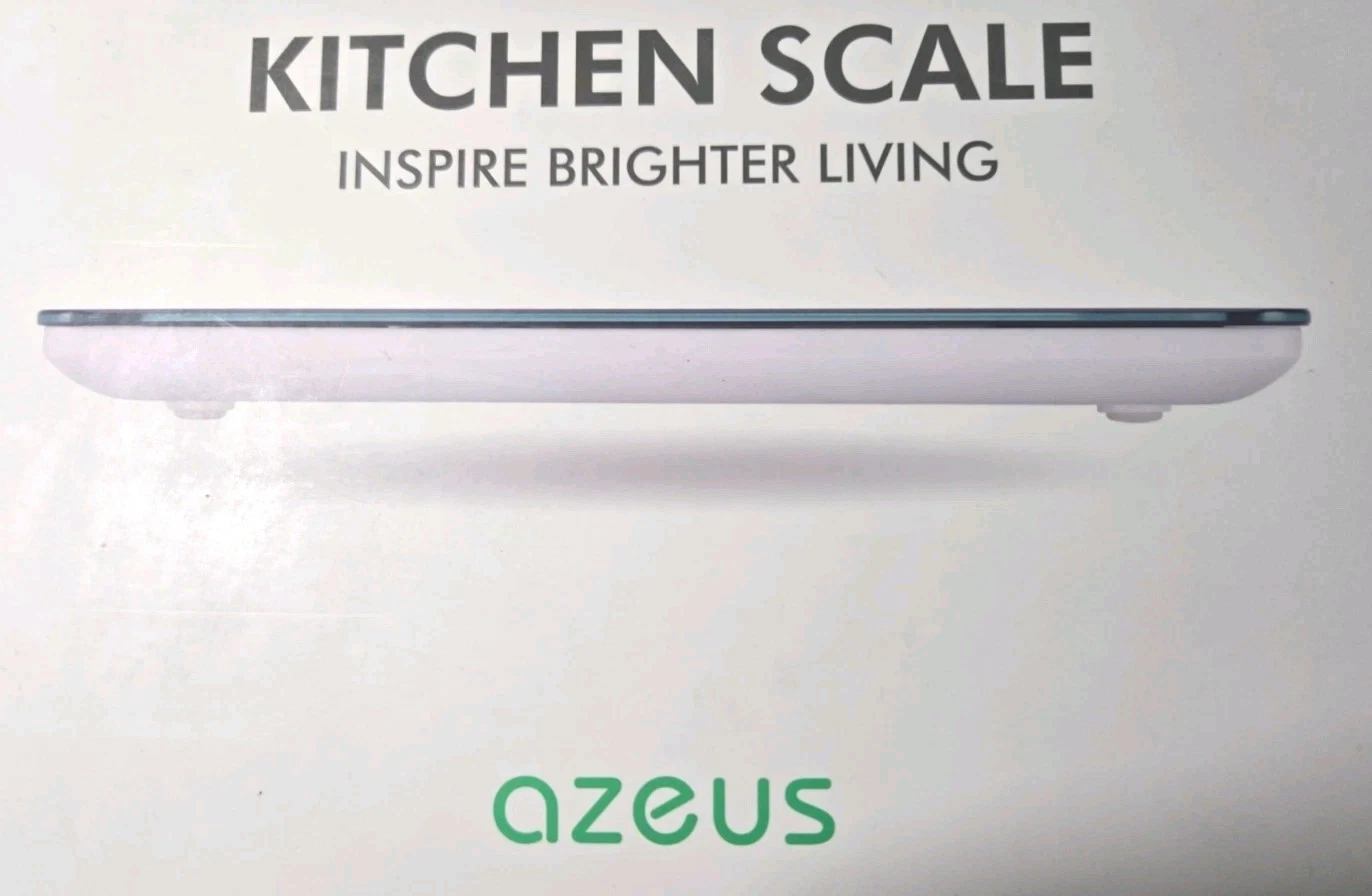 Azeus Scale Glass Sleek White Better Living Kitchen Digital Model EK9380HR New