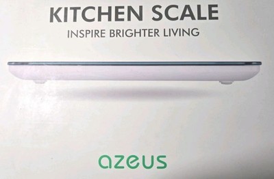Azeus Scale Glass Sleek White Better Living Kitchen Digital Model EK9380HR New