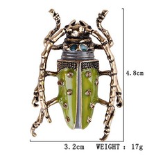 Vintage Big Beetle Insect Brooch Enamel Animal Badge Corsage Pins Jewelry Gift