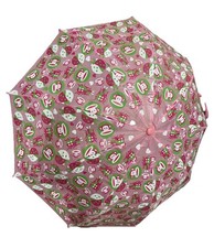 Paul Frank Umbrella Kids Pink with Julius Monkey  Ladybug Pattern 2005 Retro