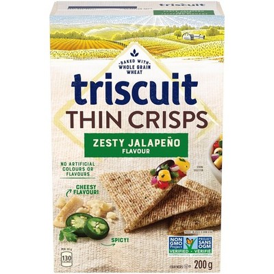 Triscuit Thin Crisps Zesty Jalapeno Crackers, 200g, free shipping