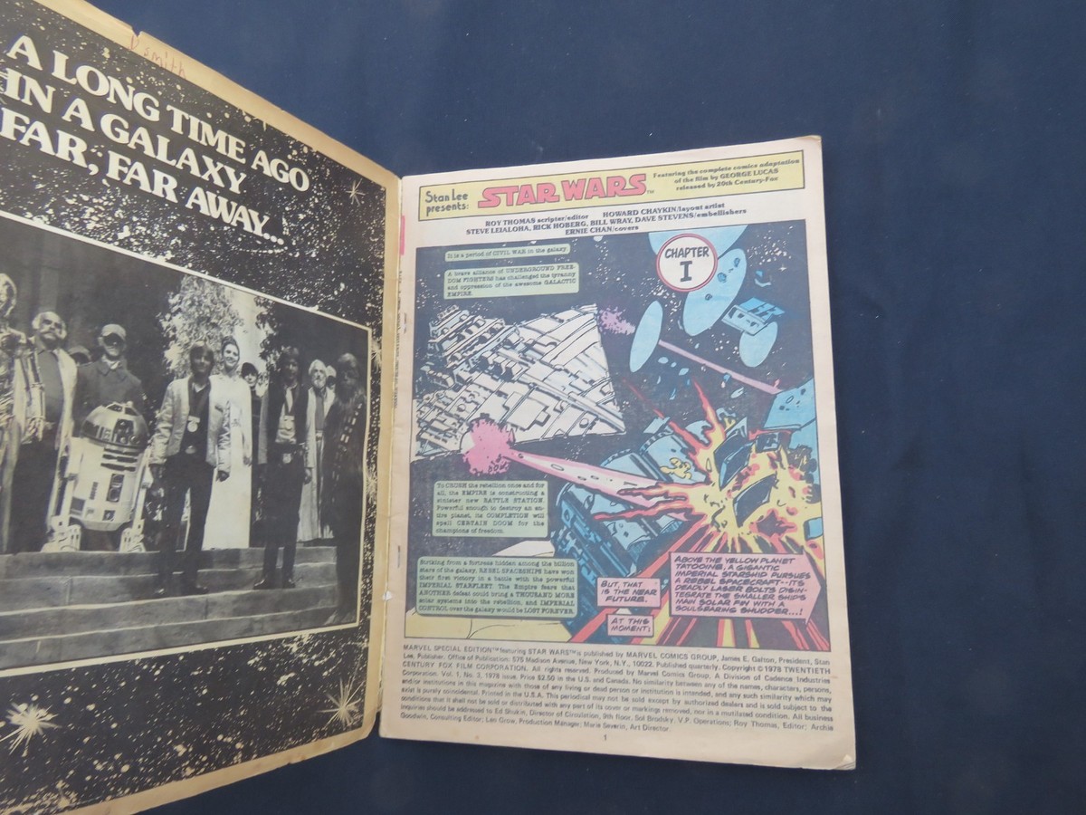 Star Wars Treasury Edition #3 Marvel Special Edition Comics 1978