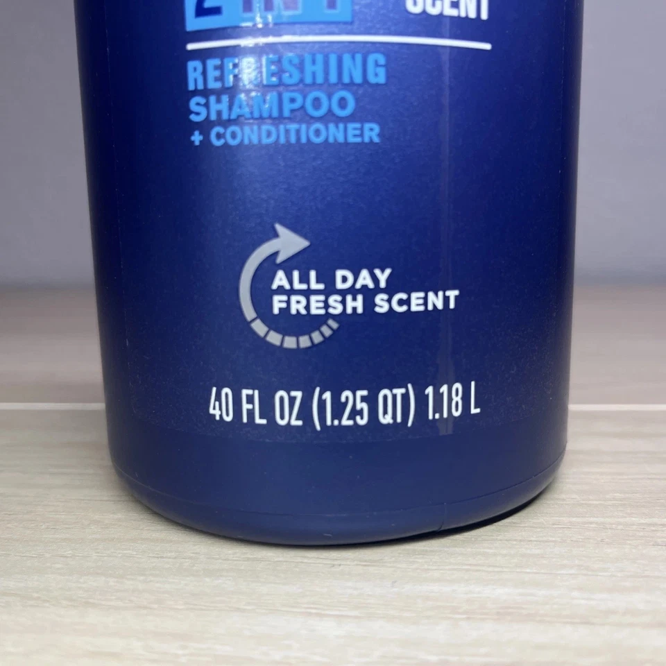 Suave Men Champú Hidratante 2 en 1 Plus Acondicionador, 40 fl oz Foto 4 de 4