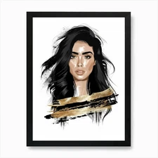 Portrait Of A Woman 140 Art Print F Framed Wall Art Poster Canvas Print Picture