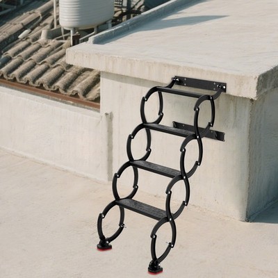 4Step Retractable Folding Stairs Camping Staircase Pull-Down System Attic Ladder