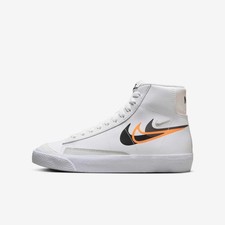 Nike Blazer Mid '77 NN Multi-Swoosh Bright Mandarin Size 6.5Y GS