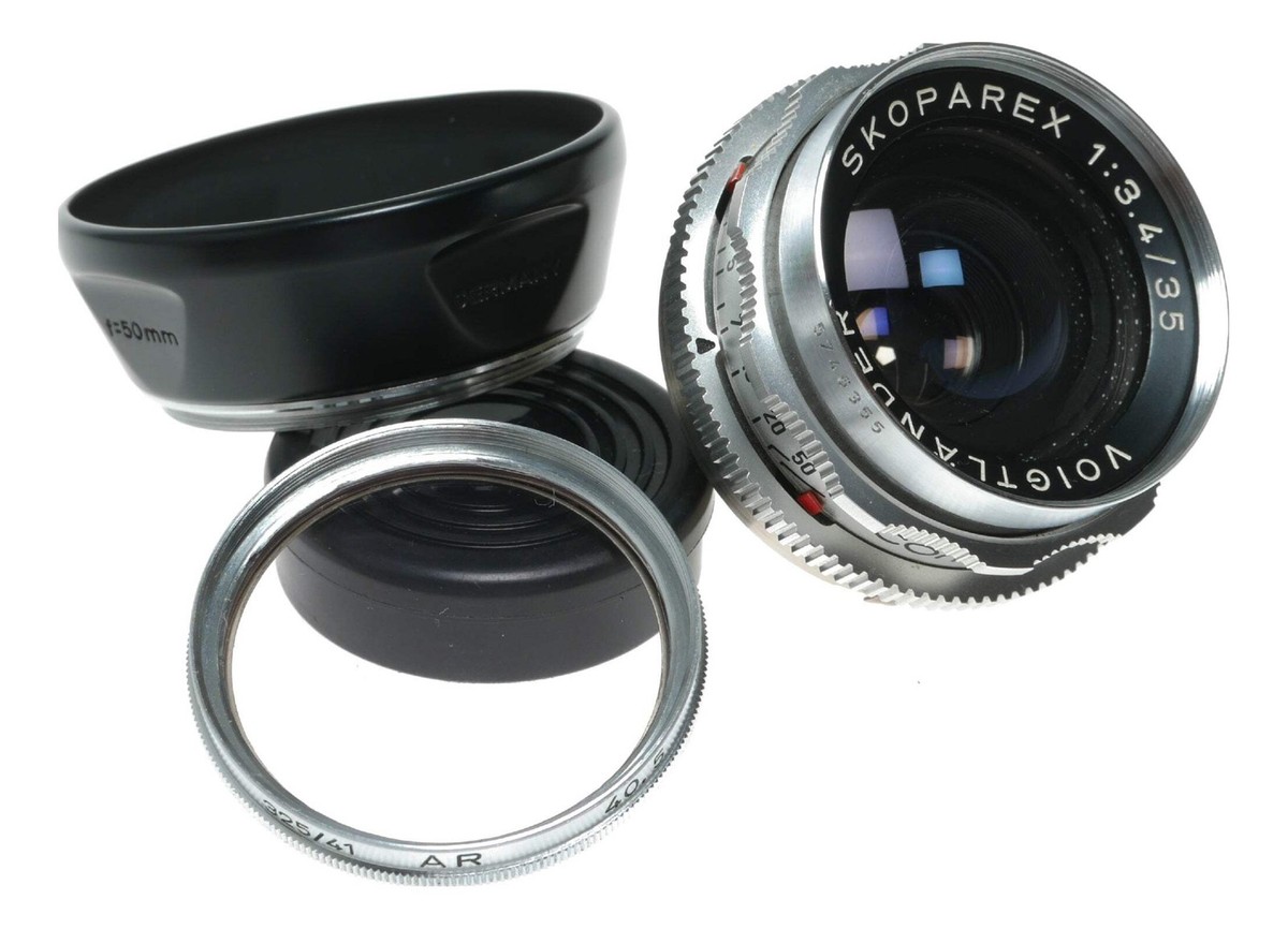 Voigtländer Skoparex 35mm f/3.4 Lens with Hood, Case, Filter | eBay