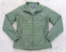Patagonia Nano Puff Jacket Women's Sz M Full Zip Primaloft Camp Green
