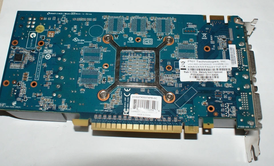 PNY Nvidia Geforce GTX550 TI OVERCLOCKED 1GB Mini-HDMI/DVI x2 PCIE Graphics Card - Image 2 of 4