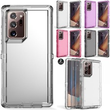 For Samsung Galaxy Note 10 20 Ultra 9 Case Shockproof Clear Cover Tempered Glass