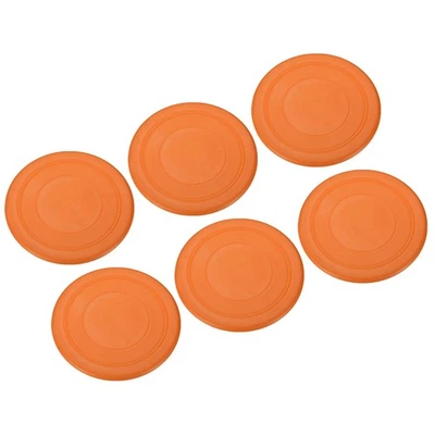 7 Zoll Flugscheibe,6 Stück TPR Flugscheiben weich wasserdicht,Orange - Bild 1 von 4