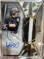 2022 Topps Diamond Icons Ichiro HOF 2-Color Patch AUTO /10 ON CARD AUTO Bookend