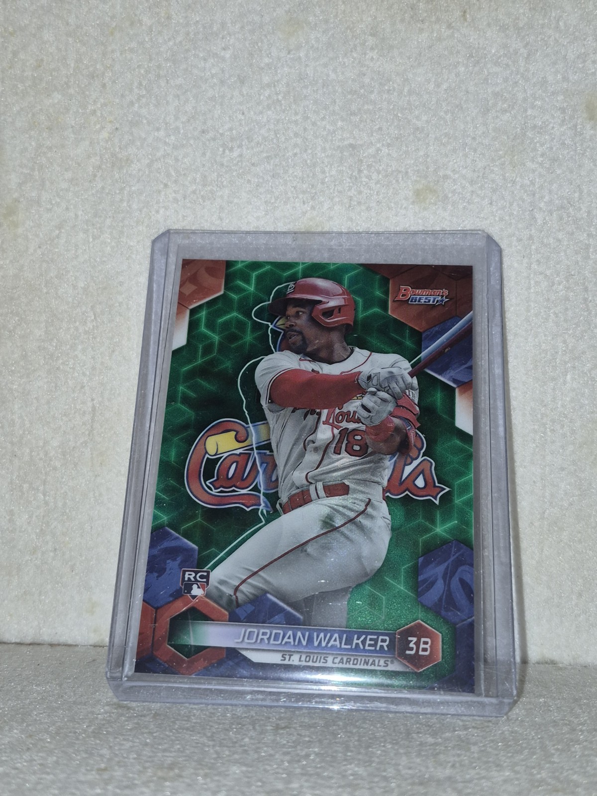 Jordan Walker SP RC "GREEN REFRACTOR 79/99" Bowman's Best 🔥 2023 GREEN 79/99 RC
