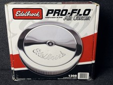 Edelbrock 1208 Pro-flo Air Cleaner 10 In Filter Hold Down Chrome New Free Ship