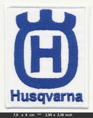 HUSQVARNA Aufnäher Patches Motorrad Motocross MX Trial Rasenmäher Schweden v1