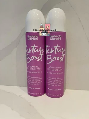 2 x Umberto Giannini TEXTURE BOOST Volumising Dry Texture Mist 200ml
