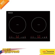 Versatile Induction Cooktop - Dual Burners, Precise Control, Modern 20 Inch