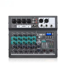 High Quality D06 6-Channel USB 48V Professional Audio Mixer for Livestreaming