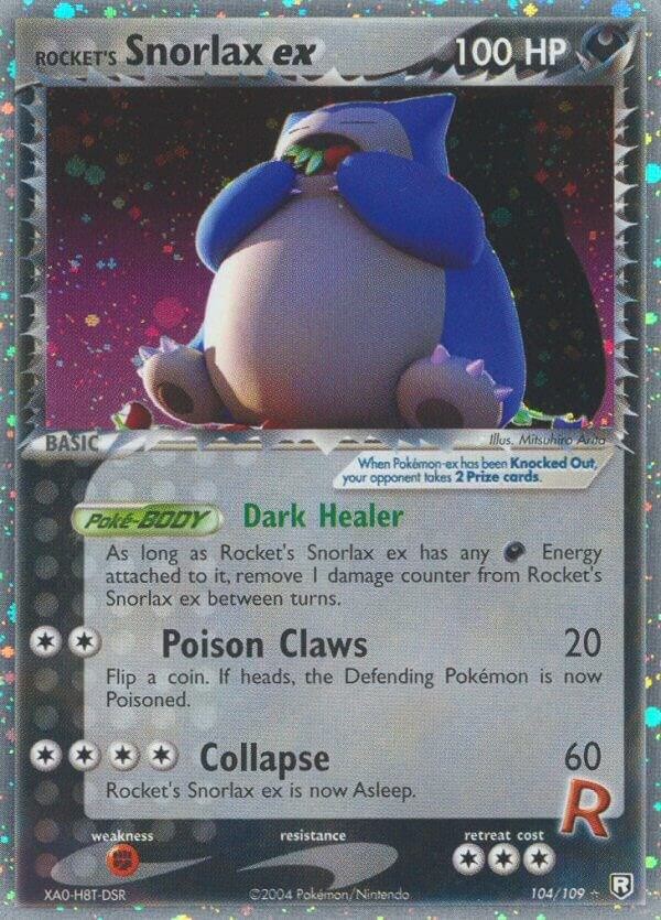 Rocket's Snorlax ex - 104/109 - Pokemon Ex Team Rocket Returns Holo Card NM