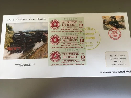 GB STAMPS NORTH YORKSHIRE MOORS RAILWAY FIRST DAY COVER REF No 4398