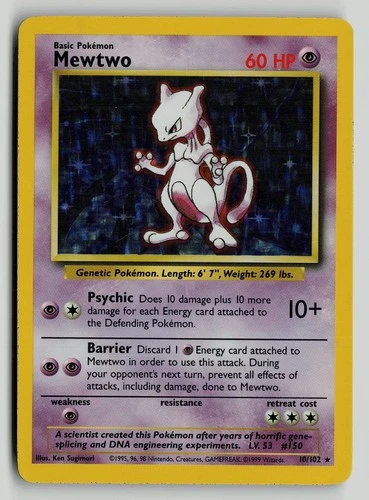 Mewtwo - Base Set (BS) 10/102  Holo  Pokemon