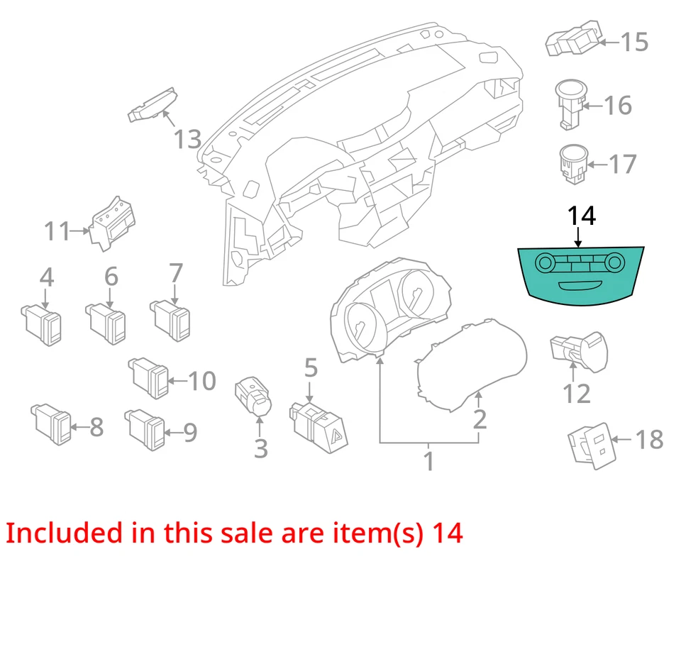 2017-2020 Nissan Rogue Ac Heater Climate Control 27500 6ma0a QPNE9 - Image 3 of 4