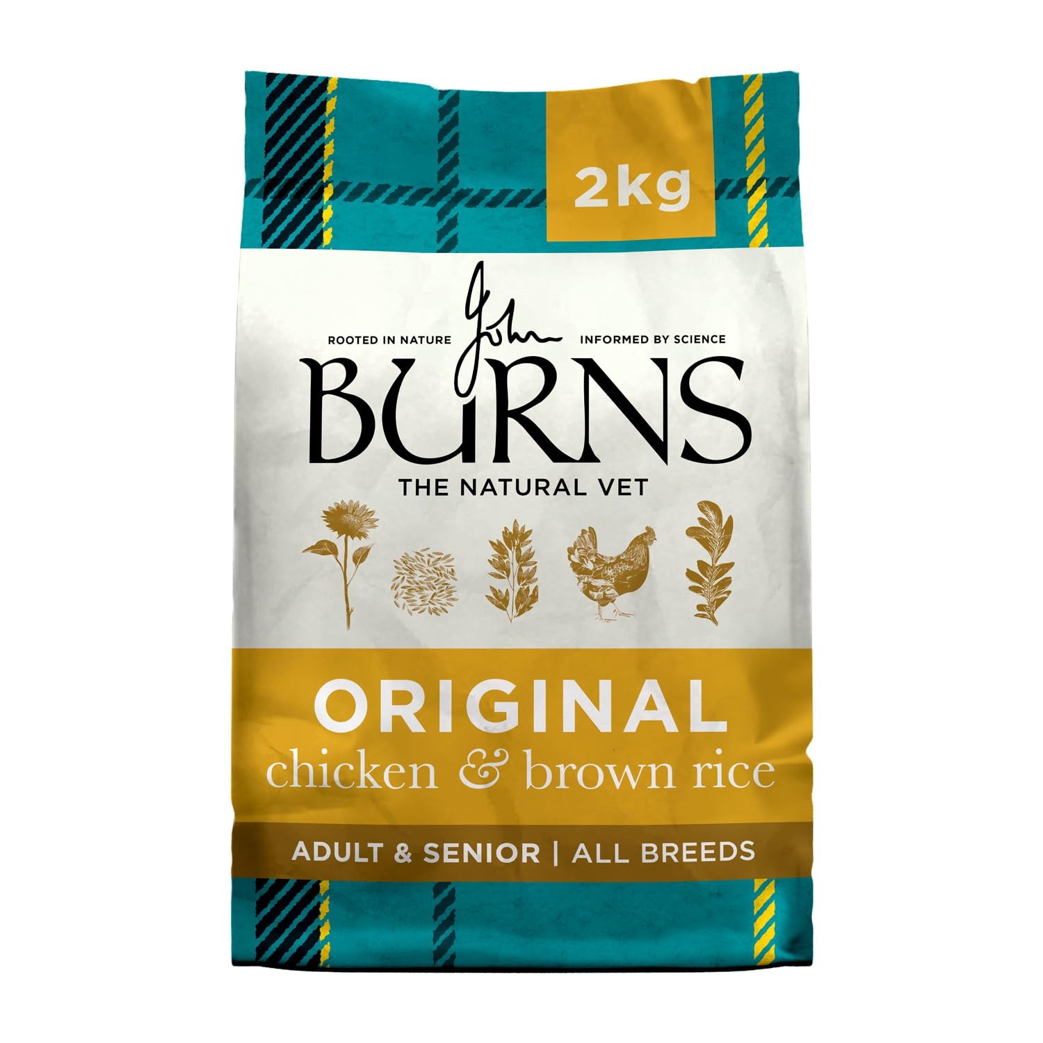Burns Adult & Senior Chicken & Brown Rice Dry Dog Food 2kg Hypoallergenic - Image 4