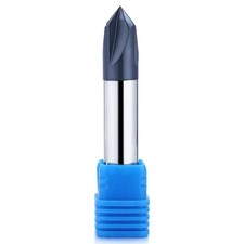 1/2" 4-Flute 90 Degree AlTiN Coated Solid Carbide Chamfer Mill - Single End