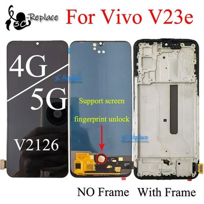 6.44'' For Vivo V23e 4G / 5G V2126 LCD Display Touch Screen Digitizer Assembly