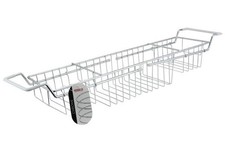 Adjustable Chrome Bath Tub Rack for Toiletries Bathroom Storage Caddy