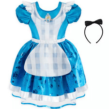 Alice Costume Dress Kids Girls Size 5/6 Alice in Wonderland Disney NWT Sealed
