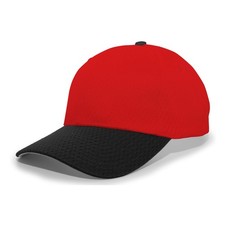 Pacific Headwear Coolport Mesh Hook-and-Loop Adjustable Cap One Size Red/Black