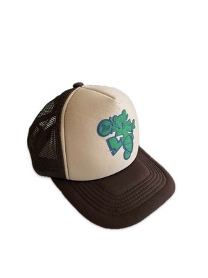 Authentic* SICKO Born From Pain ''Fly Girl'' Trucker Hat (Brown/Green)