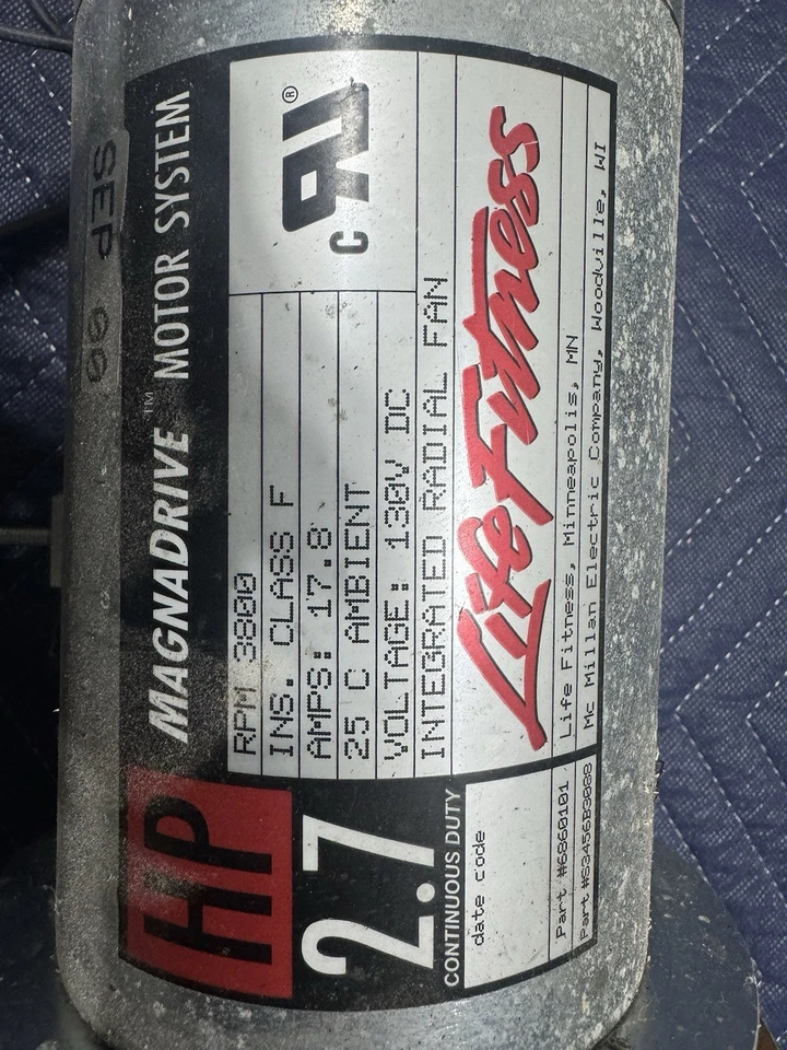 Life Fitness 2.7 惠普 MagnaDrive 跑步机电机 6860201 S3456B3088 — 第 2/4 张图片