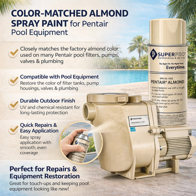 Almond Tan Pool Equipment Spray Paint Compatible w/ Pentair Pumps