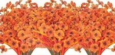 Pack of 3 Bundles UV Resistant Orange Artificial Flowers - Np Tariff...6 Stems