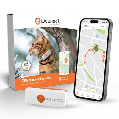 Weenect Cat XS  GPS Tracker for Cats | Realtime GPS Tracking | Smallest Model...