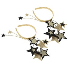 2pcs Five-Pointed Star Headband - Sequin Hair Hoop Birthday And New