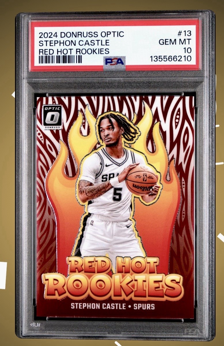 PSA 10 GM 2024-25 Panini Donruss Optic - Red Hot Rookies Stephon Castle #13 (RC)